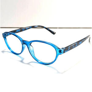 NANETTE LEPORE Eyeglasses Blue Plastic Round Frames Classic Eyewear FRAMES ONLY